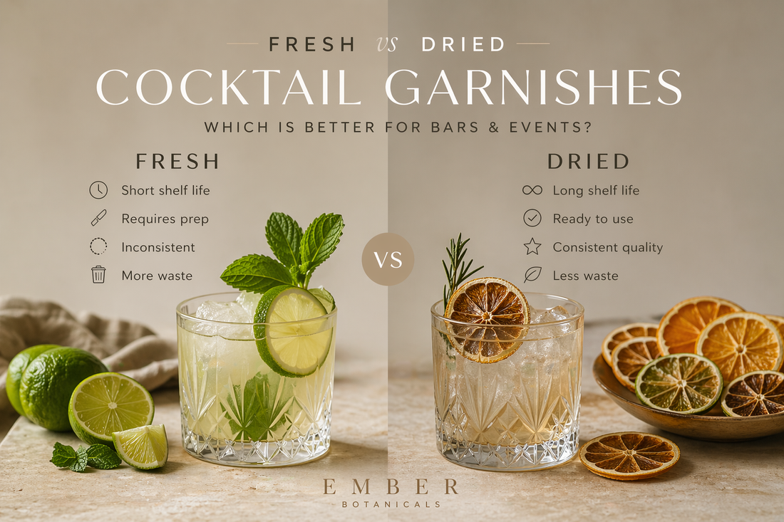 Fresh vs Dried Cocktail Garnishes: Which Is Better for Bars & Events?