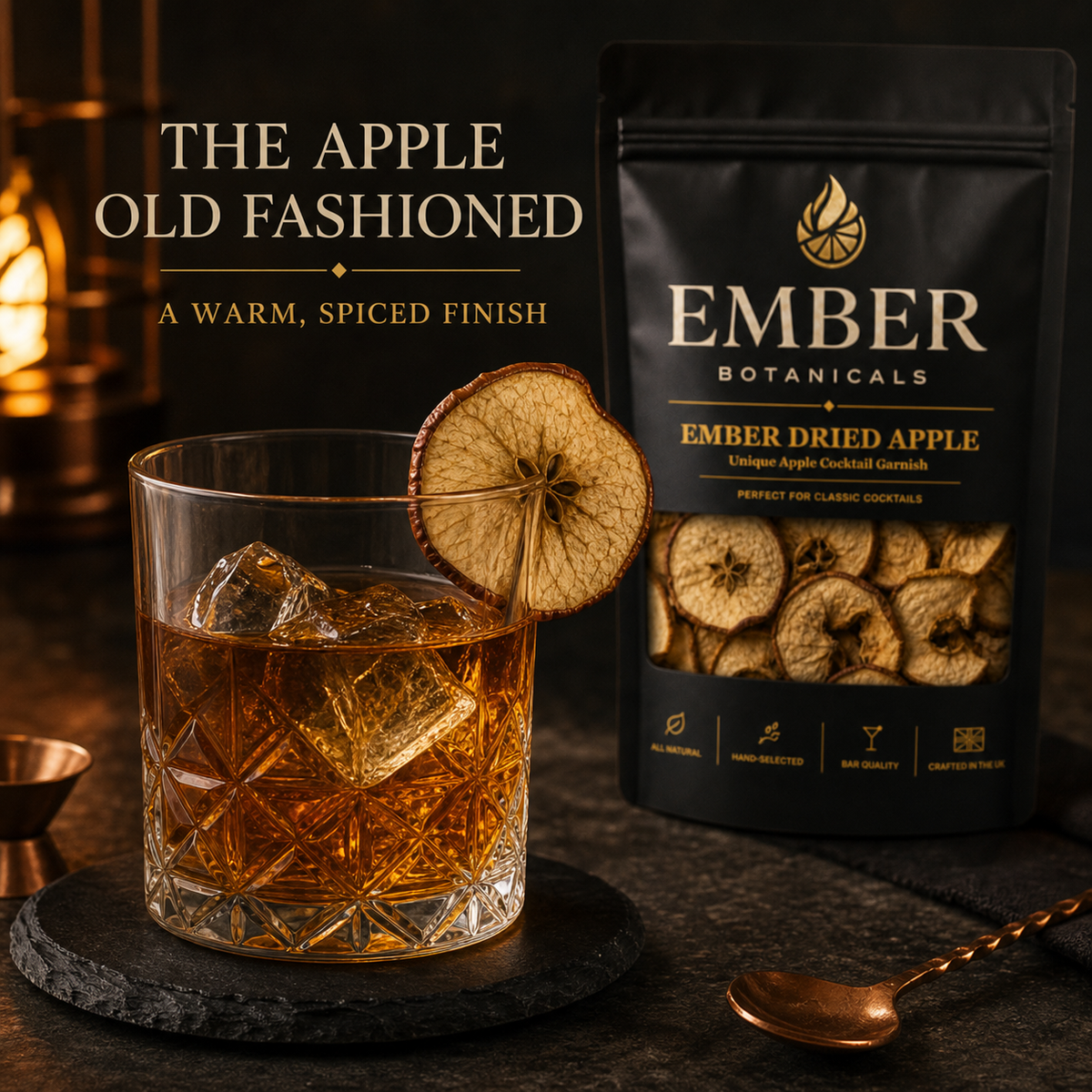 Premium Dried Apple Slices for Cocktails