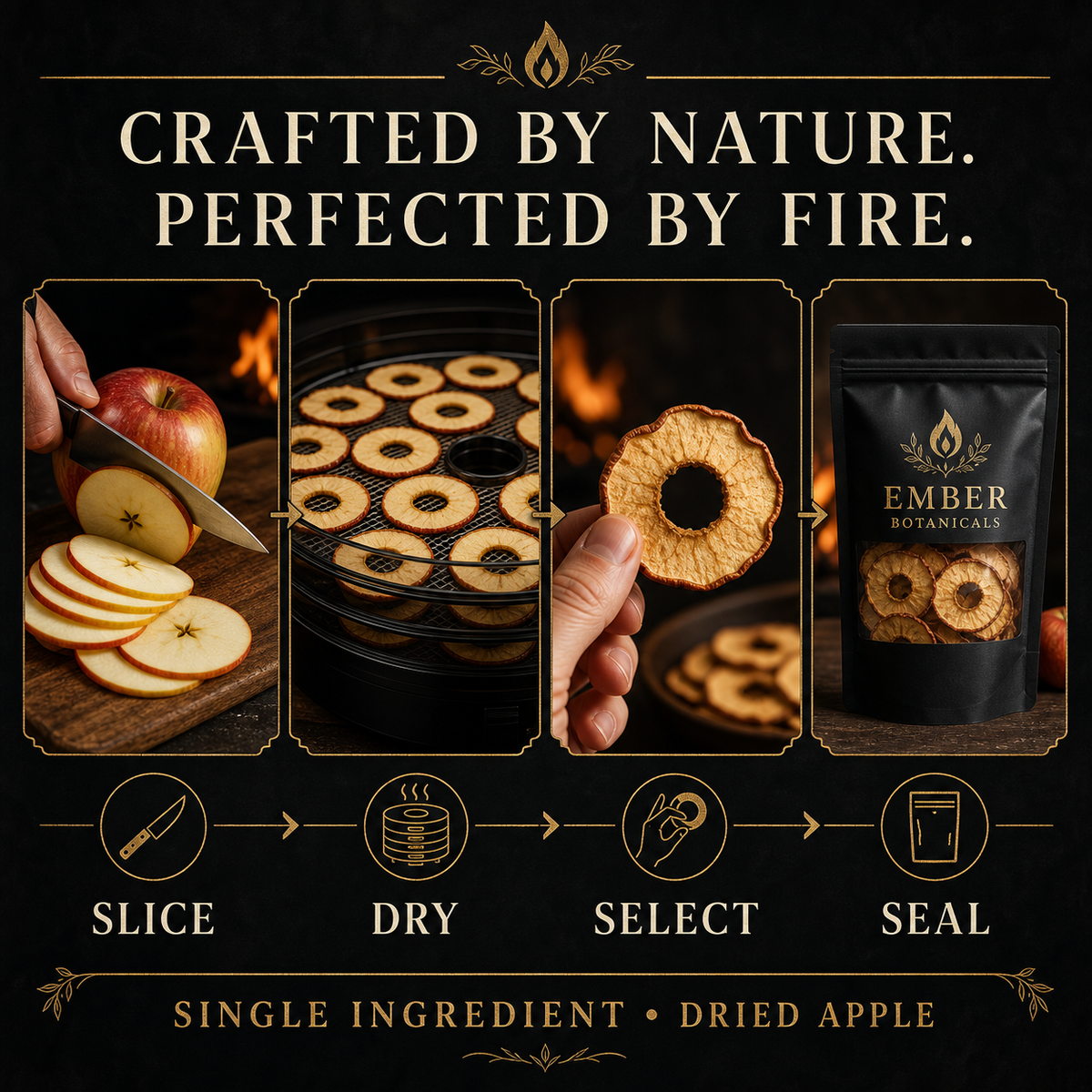 Premium Dried Apple Slices for Cocktails