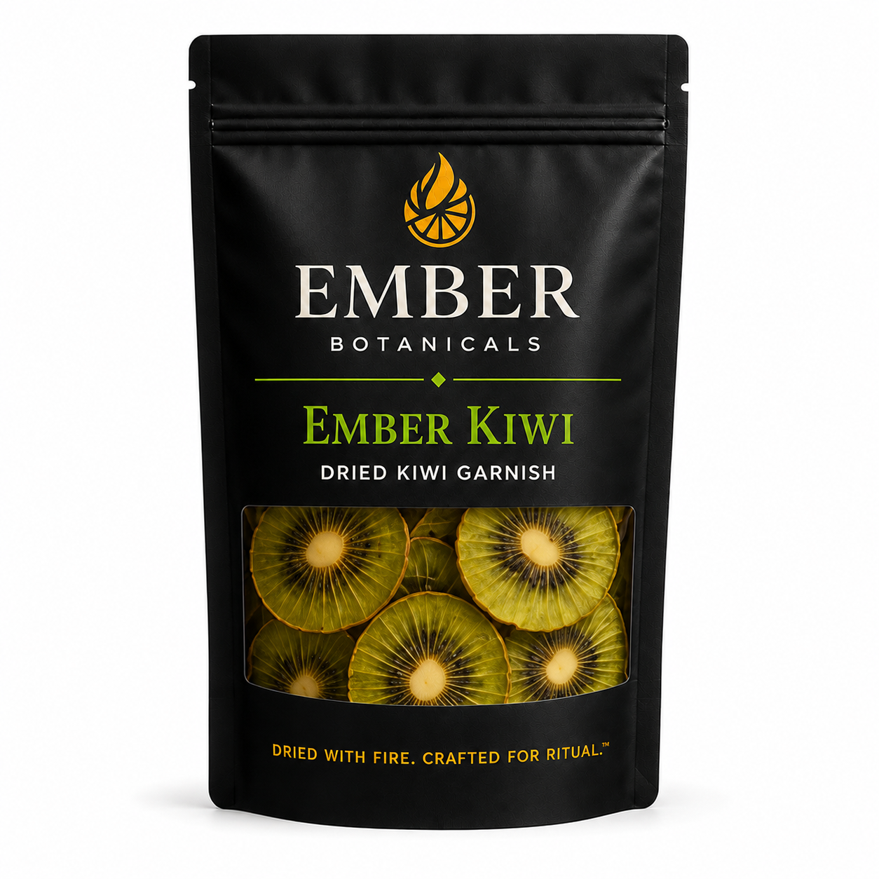 Premium Dried Kiwi Garnish for Cocktails