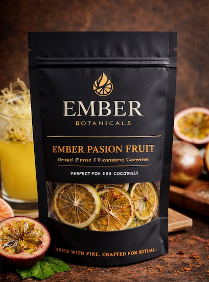 Premium Dried Passion Fruit Garnish for Cocktails