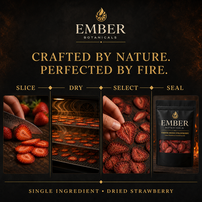 Premium Dried Strawberry Garnish for Cocktails