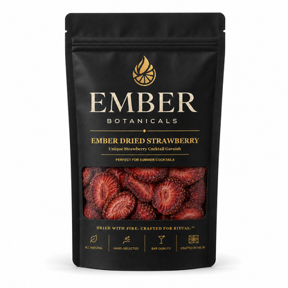 Premium Dried Strawberry Garnish for Cocktails