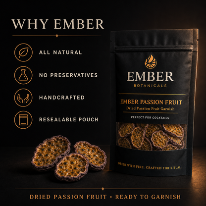 Premium Dried Passion Fruit Garnish for Cocktails
