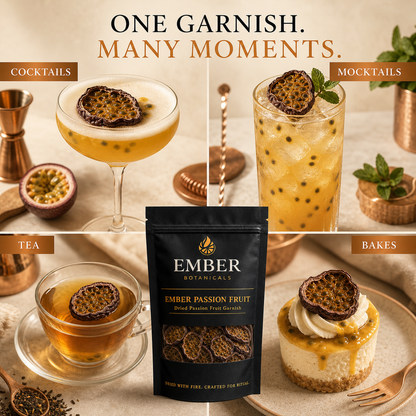 Premium Dried Passion Fruit Garnish for Cocktails