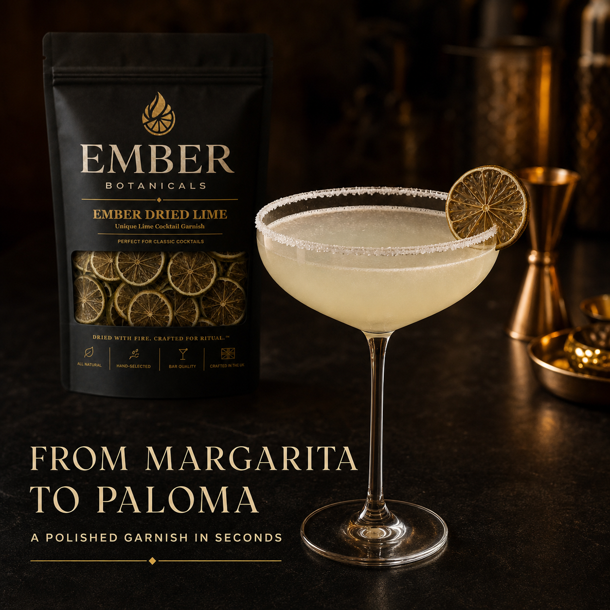 Premium Dried Lime Wheels for Cocktails