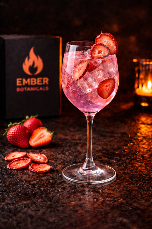 Premium Dried Strawberry Garnish for Cocktails